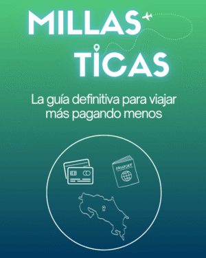 portada ebook millas ticas, guia para viajar con millas desde Costa Rica