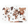 Mapa mundial de madera 3D