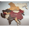 Mapa mundial de madera 3D
