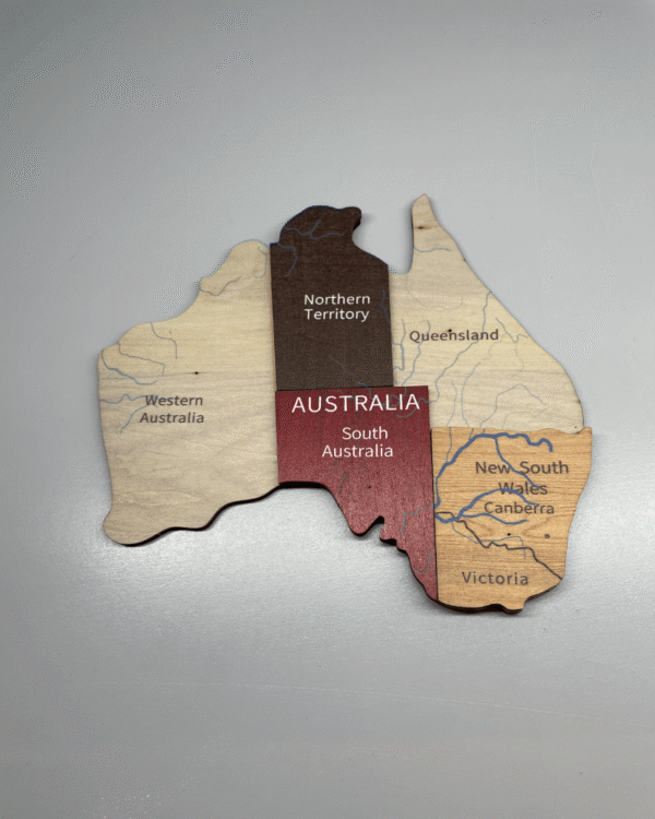 Mapa mundial de madera 3D