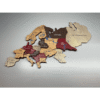 Mapa mundial de madera 3D
