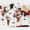 Mapa mundial de madera 3D