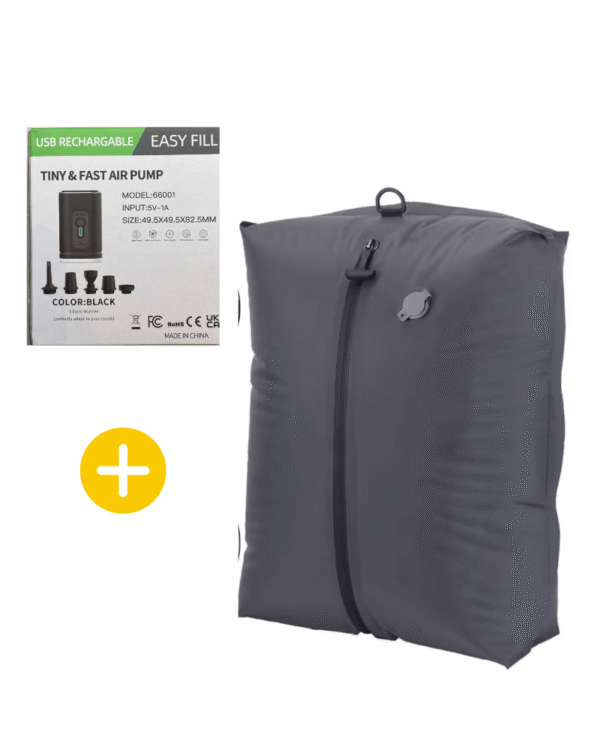 combo bolsa compresion y bomba extractora de aire portatil